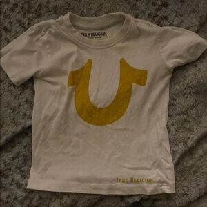 True Religion Kids White and Gold T-Shirt